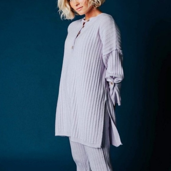 Free People Around the Clock Tunic Sweater Lavendar - Picture 6 of 12